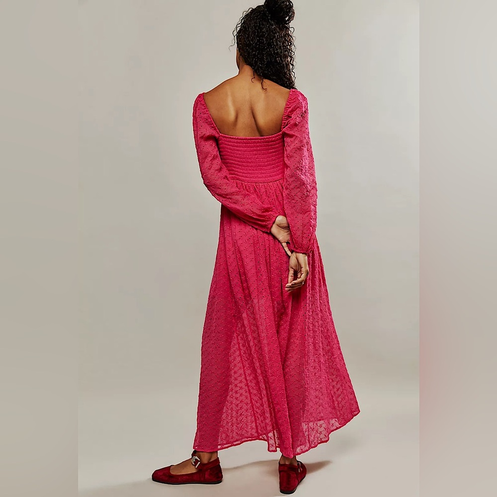 NEW Free People Malina Maxi Dress In Strangelove Pink - Picture 2 of 8